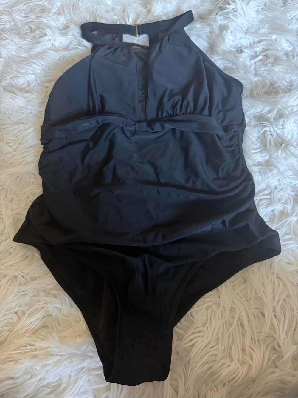 Black Halter One-Piece Swimsuit